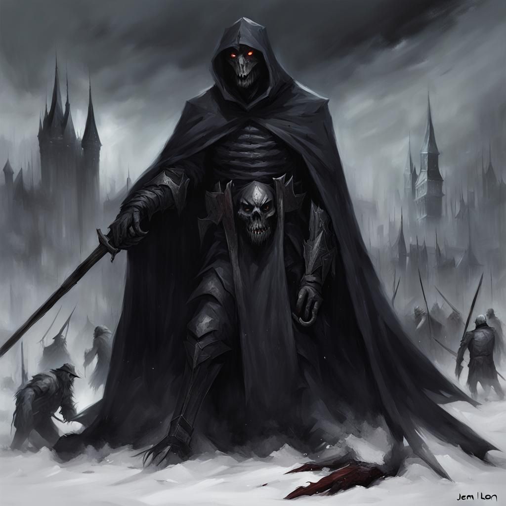 Grimdark Scene in Gothic Style