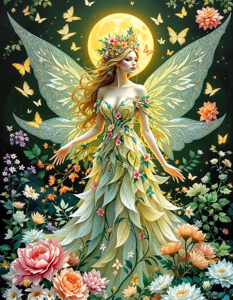 Fairy Queen: Delicate Paper Cut-Out Angel