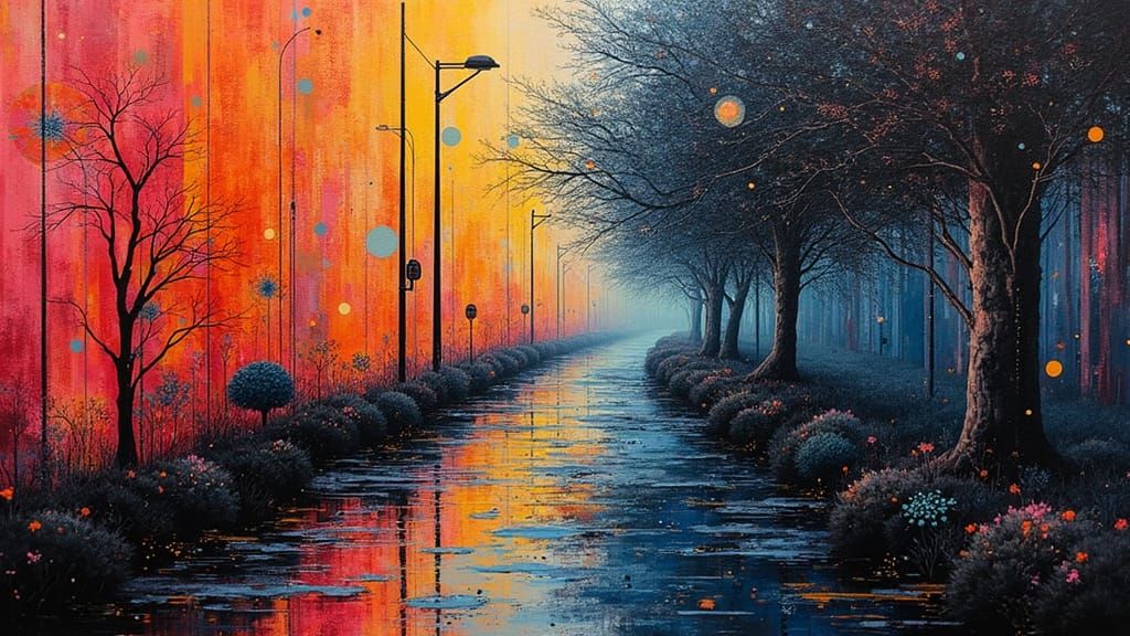 Geometric Futurism in Dark Monochrome