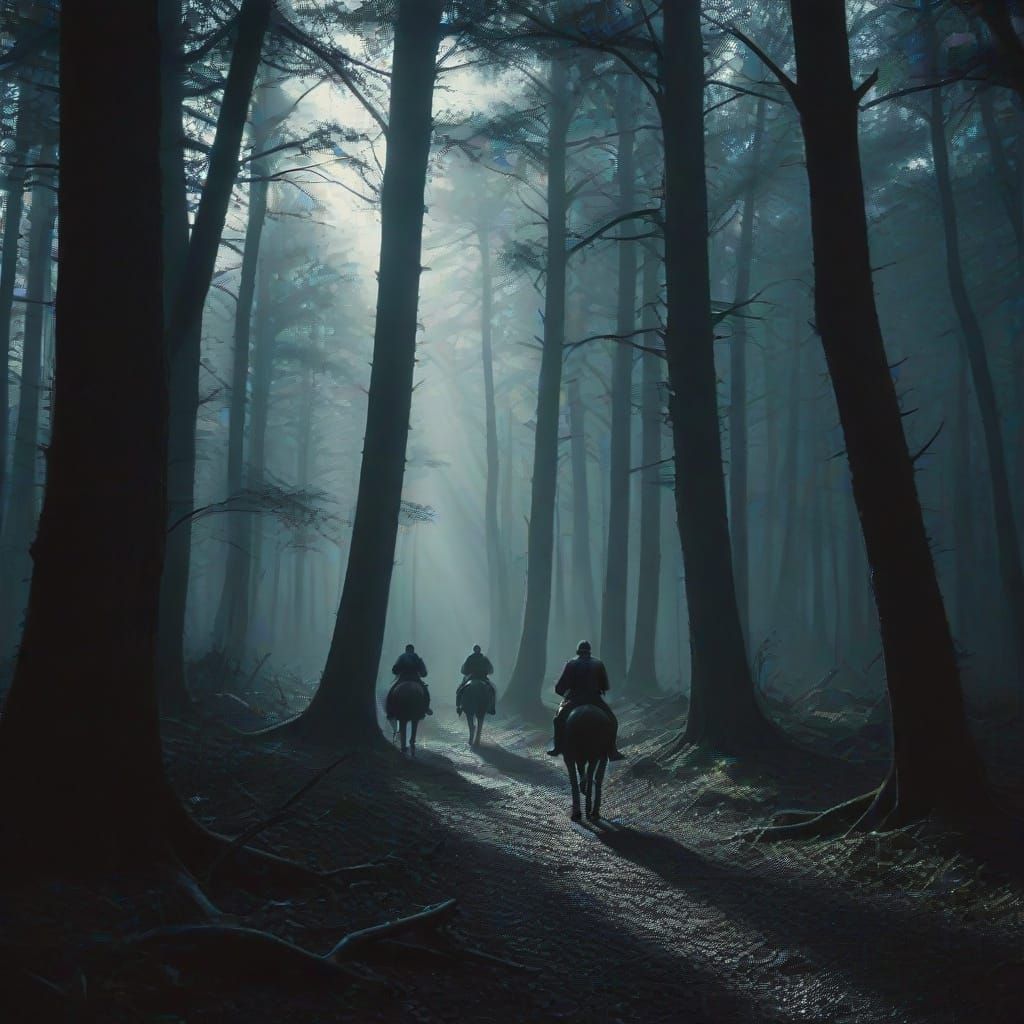 Knights Face Invisible Monsters in a Mysterious Forest