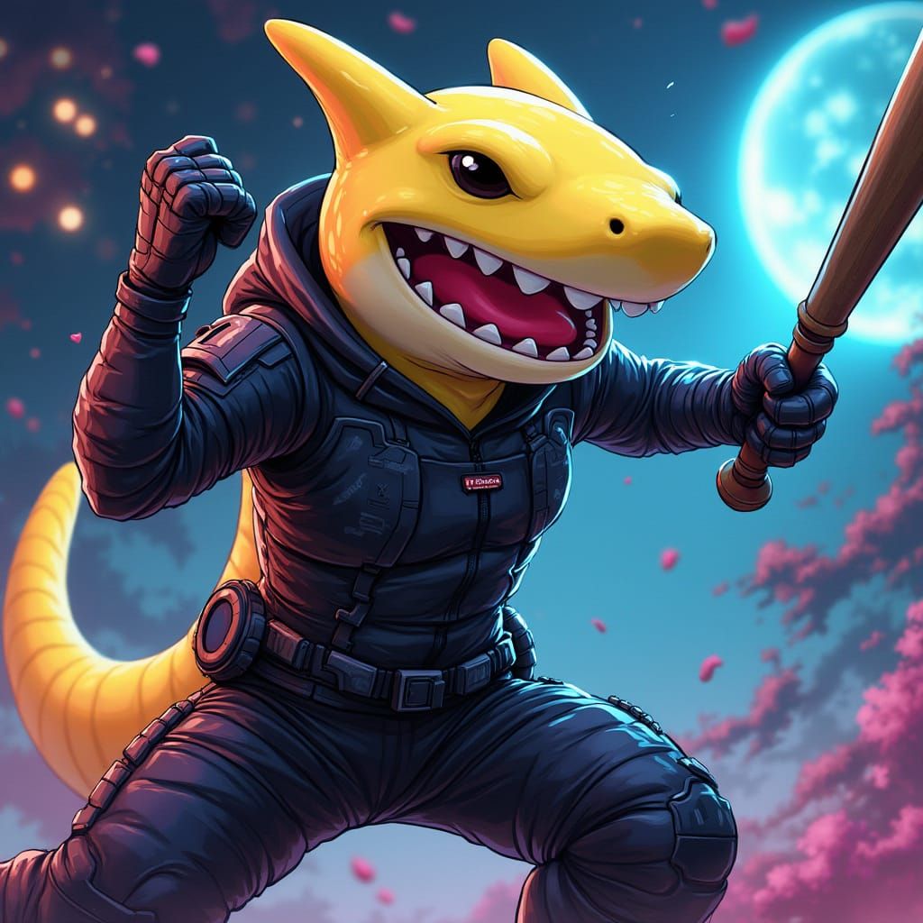 Derpy Lemon Shark in Tactical Stealth Suit