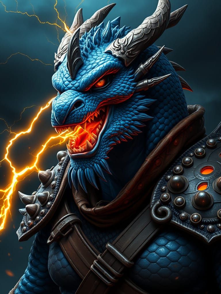 Epic Dragonborn Warrior Unleashes Fury