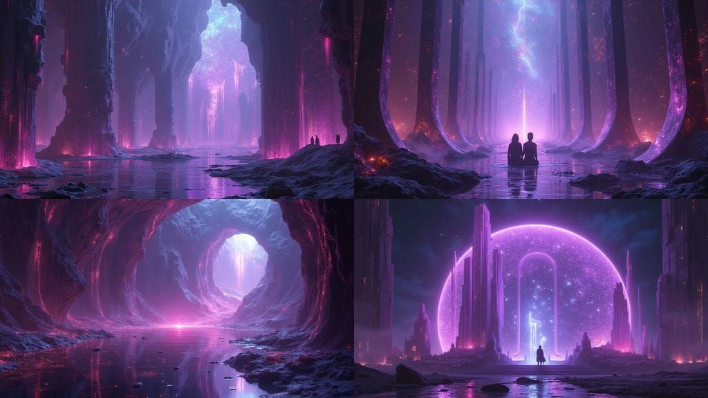 Floating City of Light Communicators in the Future