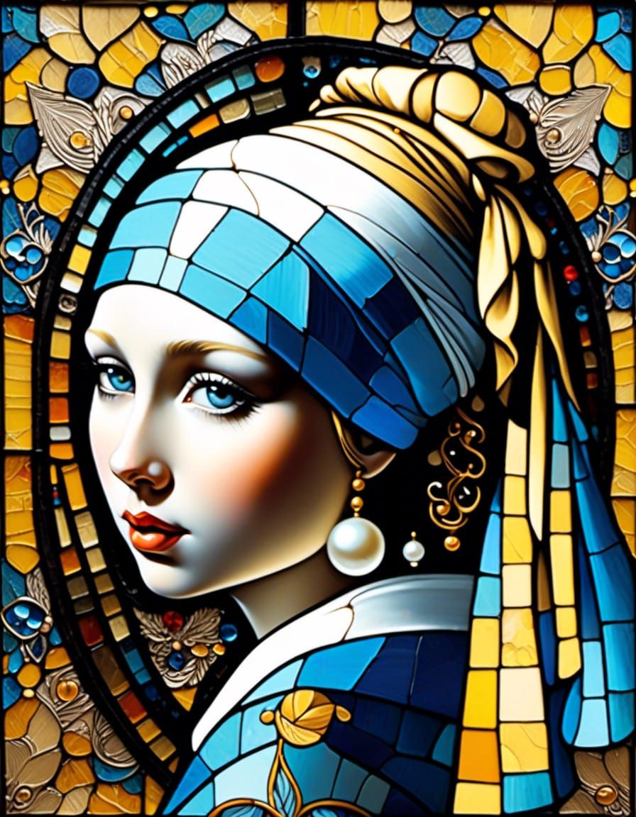 Girl with Pearl Earring in Manga Style