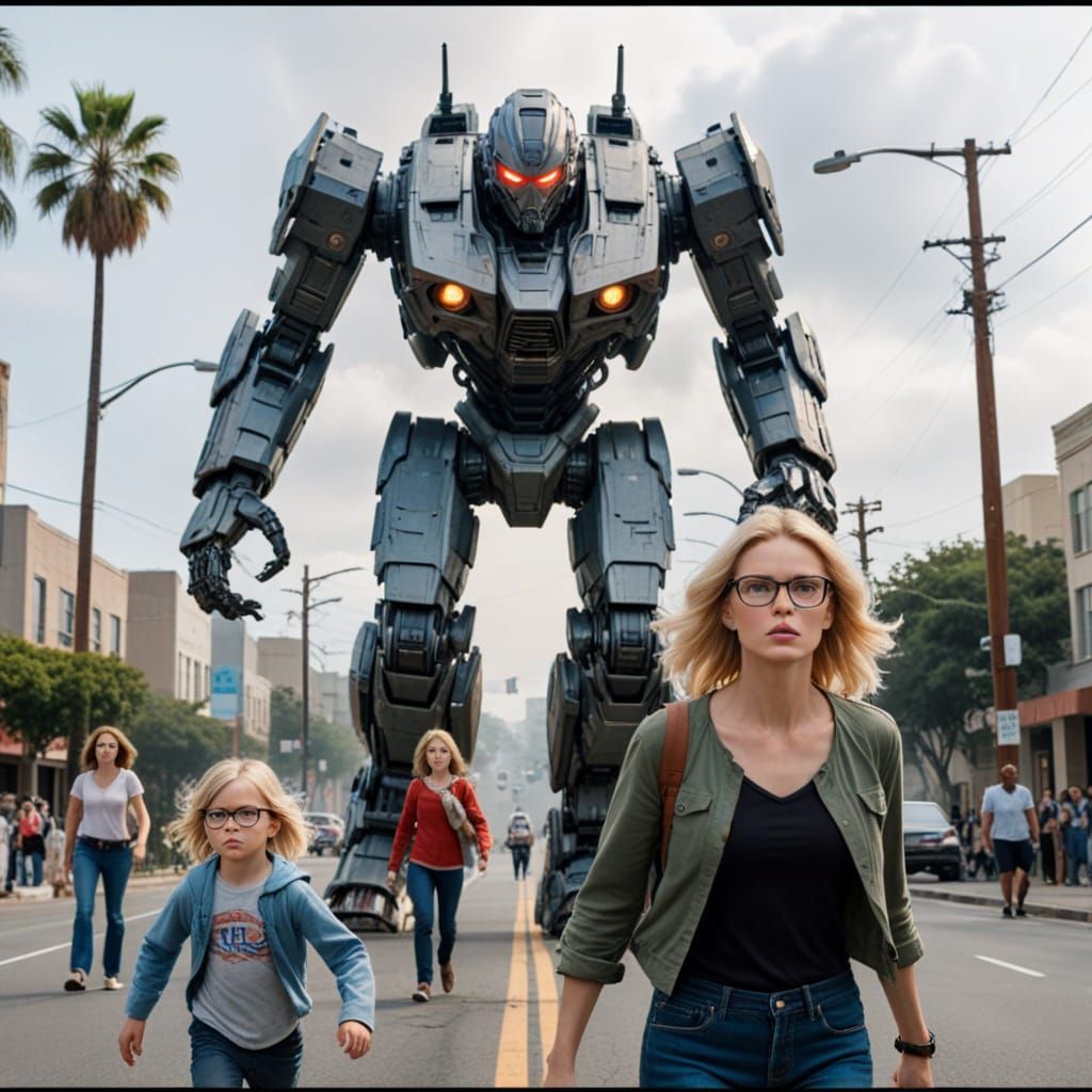 Sci-Fi Horror in the City: A Giant Mech Terrorizes a Hollywo...