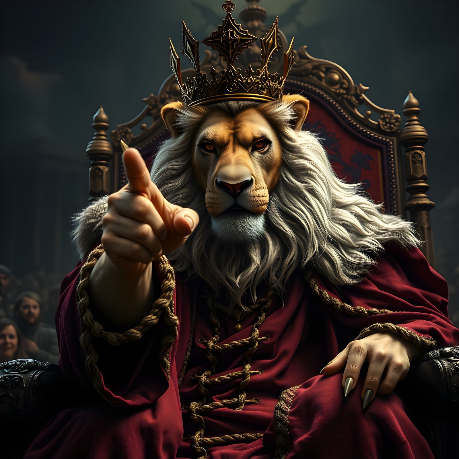 Majestic Lion King Rules with an Iron Paw