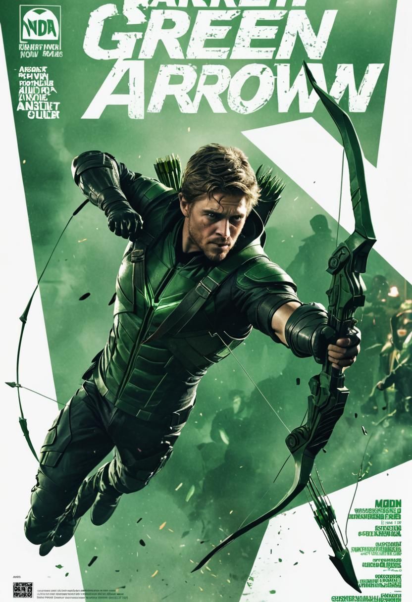 Green Arrow Concept Art in Comic Book Style