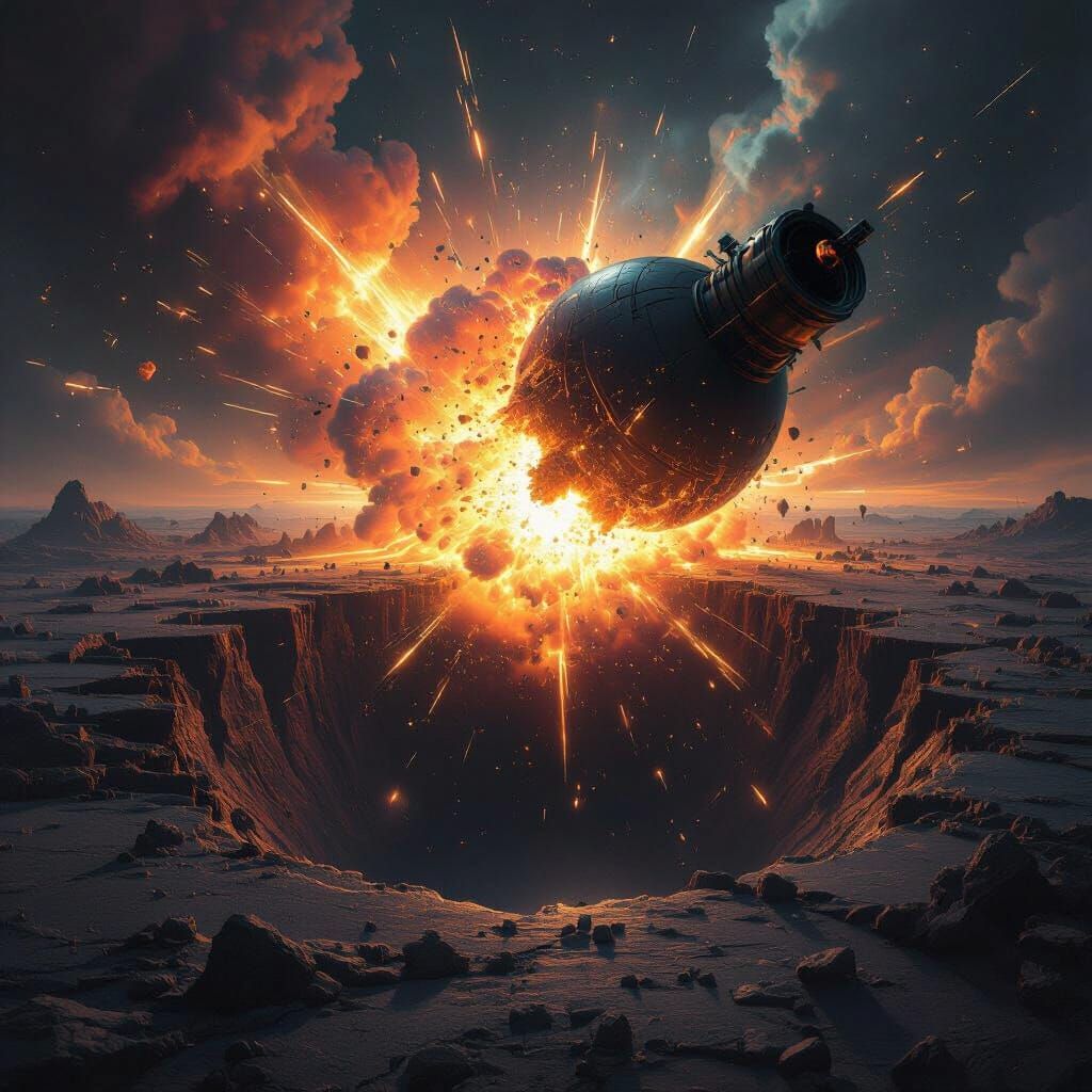 Cosmic Bomb Explosion in Black Hole Sinkhole