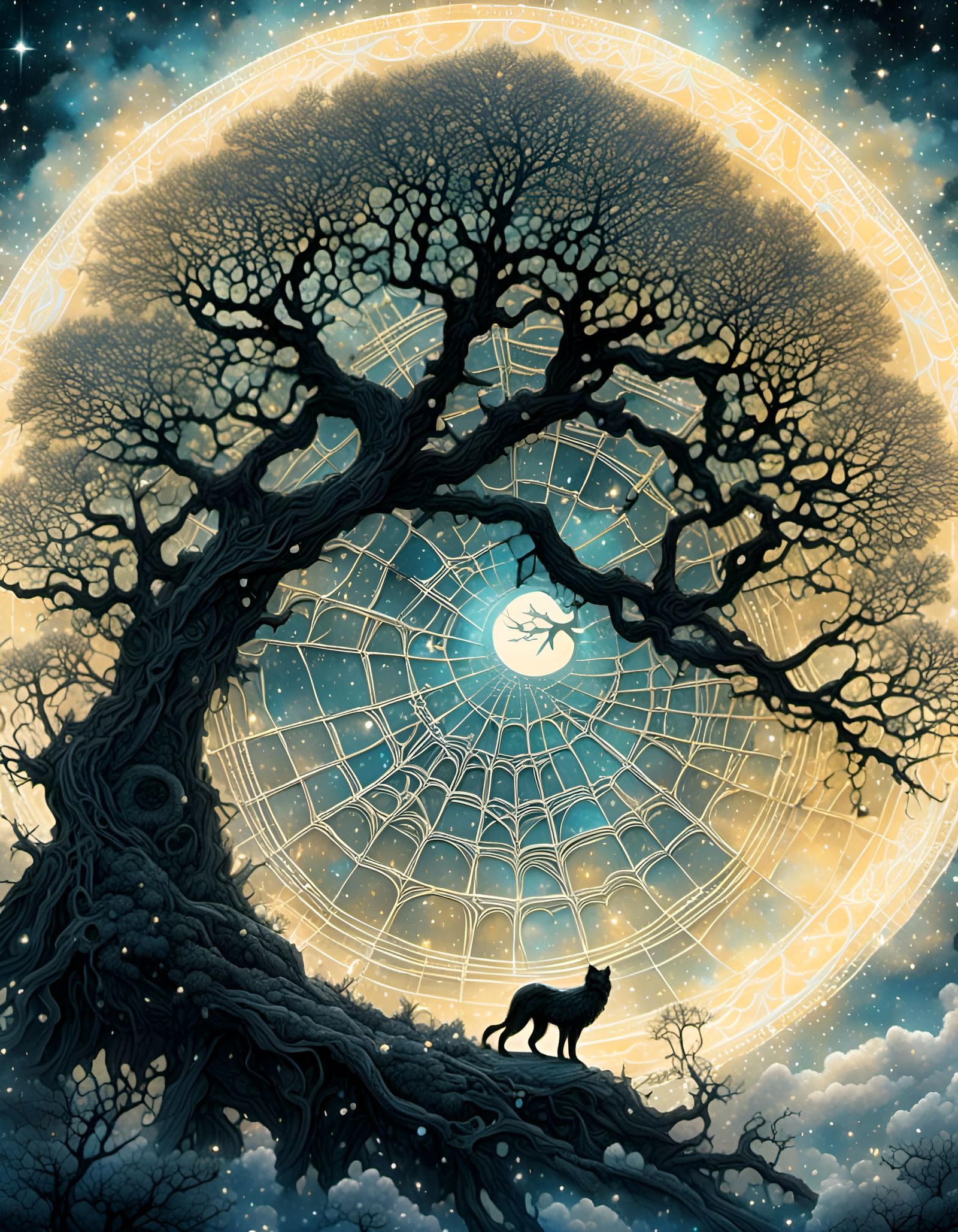 Cosmic Spiderwebs on Tree of Life