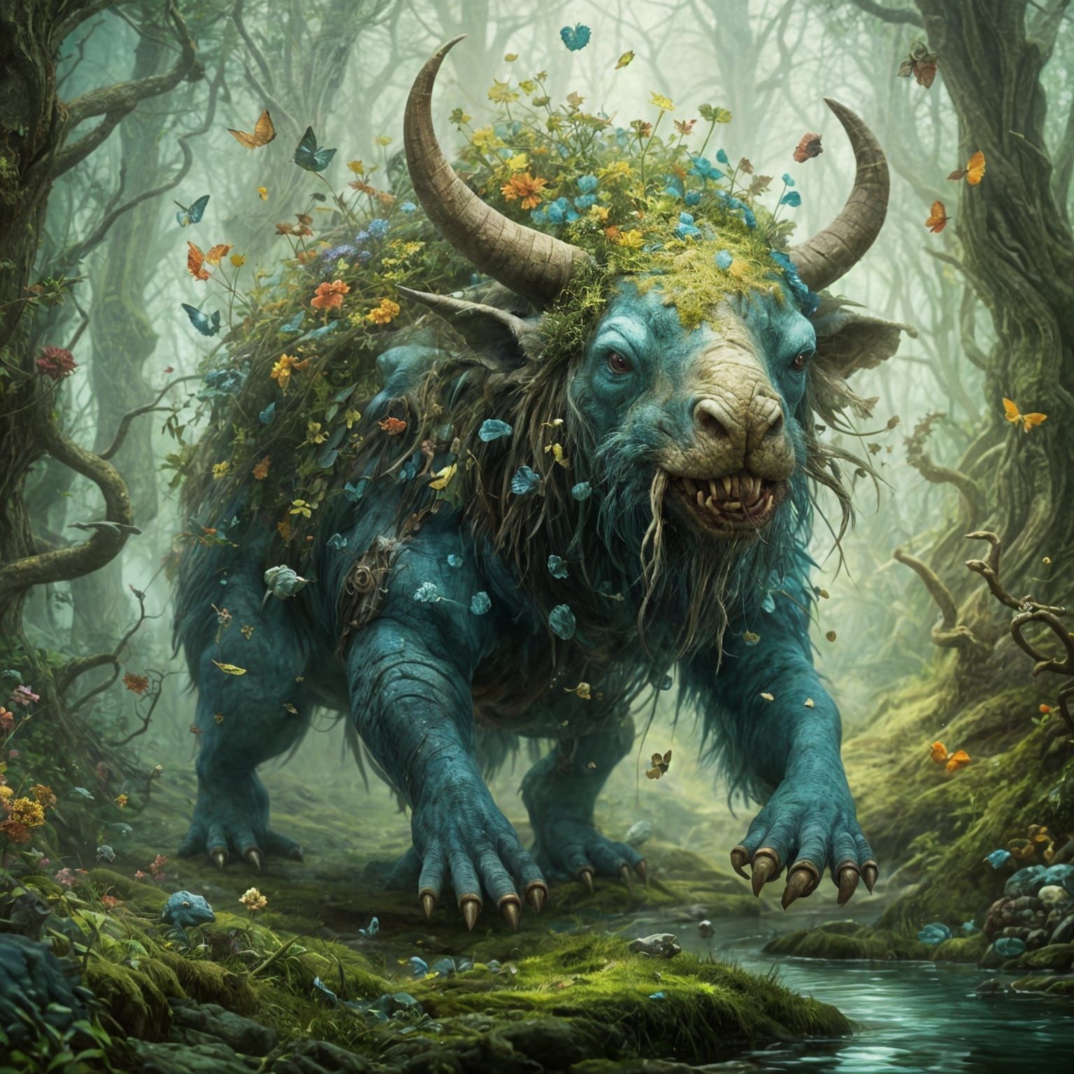 Whimsical Fantastical Creature in DnD Style