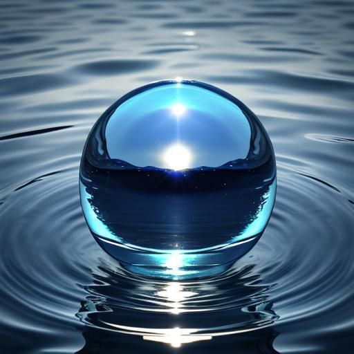 Water Sphere Bounce: Macro Reflection and Refraction