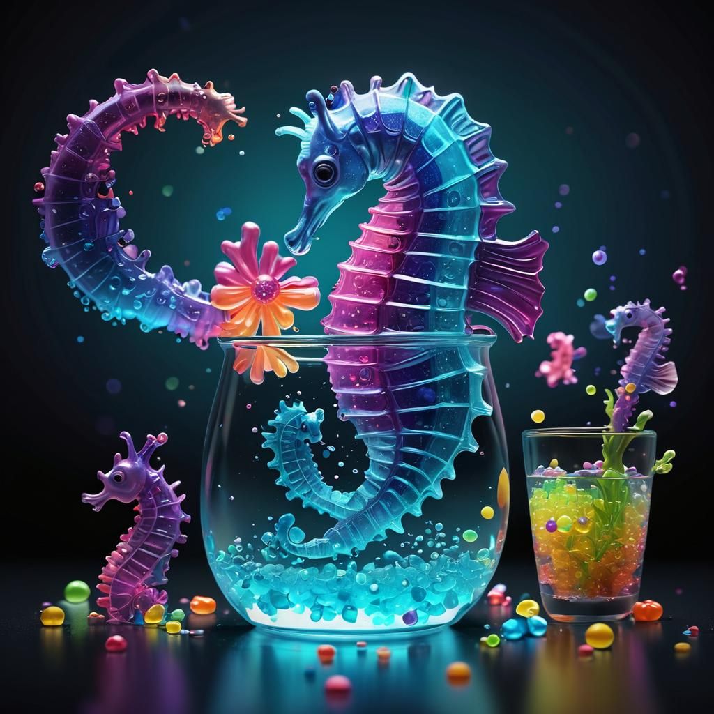 Seahorse Eats Gumdrops in Children's Science Theatre