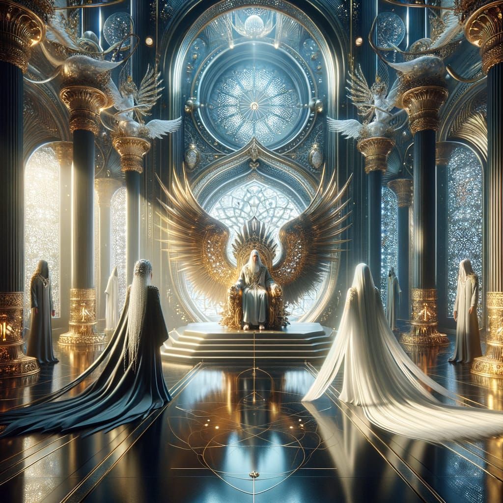 Grand Celestial Wedding in Futuristic Style