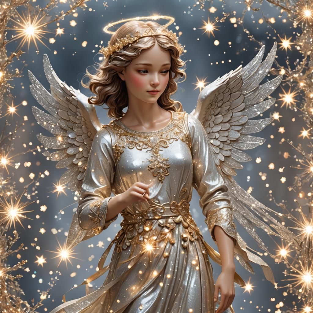 Sparkly Angel Generated by AI