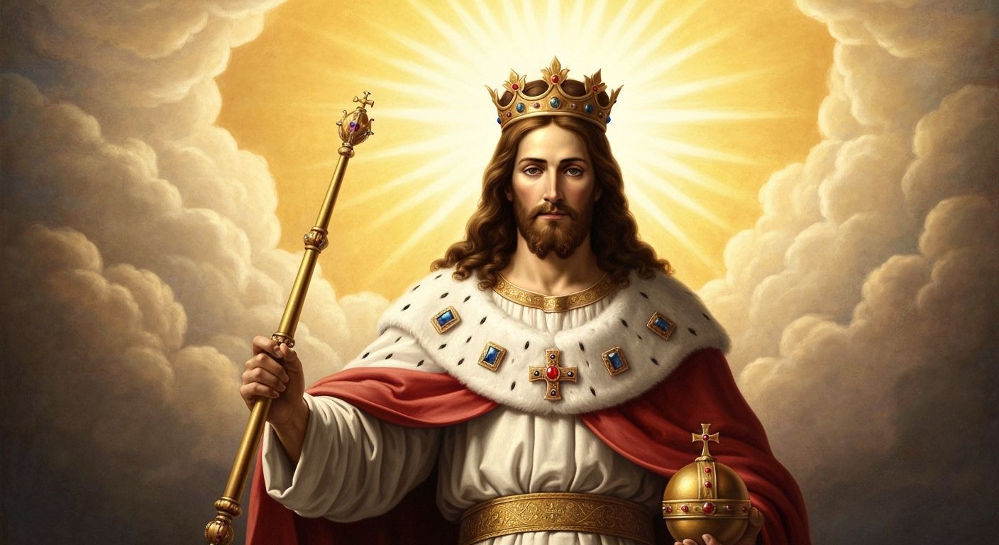 Jesus Christ As King Of Kings Renaissance Oil Painting