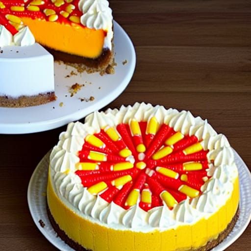 Candy Corn Cheesecake Dessert