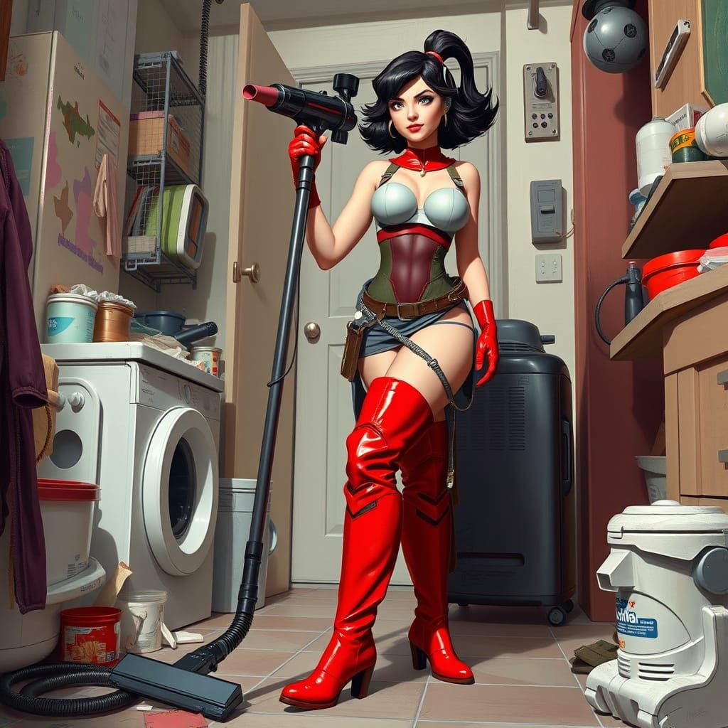 Warrior Princess Does Housework in Dystopian Future
