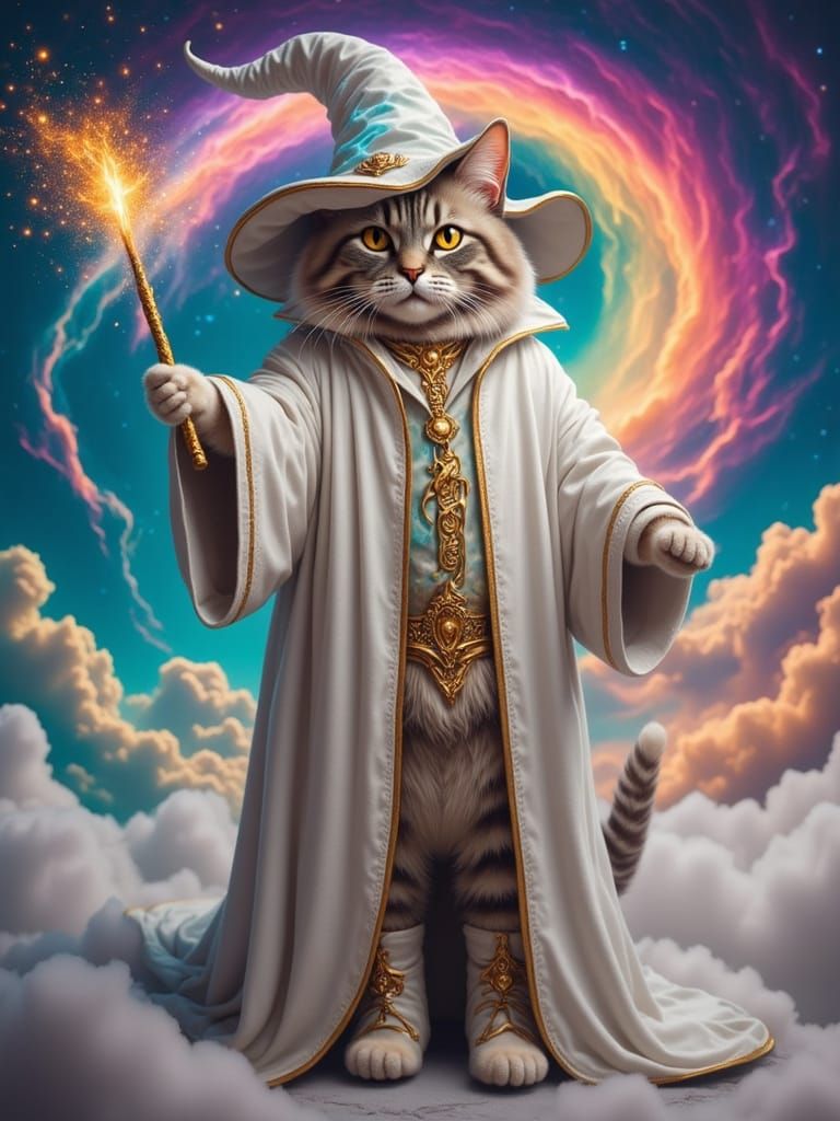 Magicat in his holiday outfit.