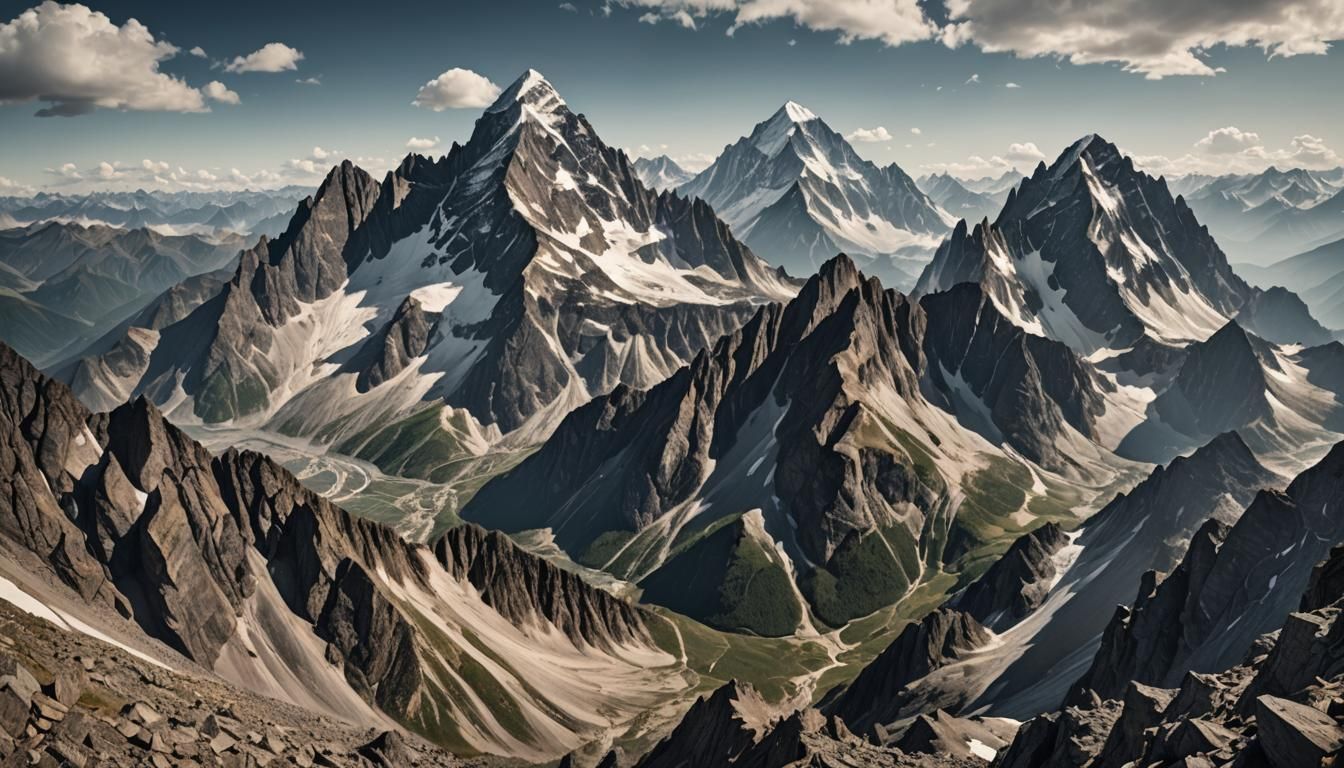 Jagged Mountain Range with Deadly Atmosphere