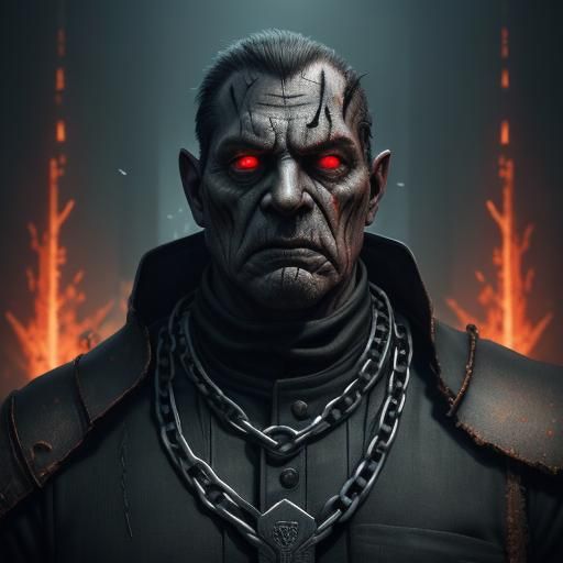 Distorted Warden: Dark Fantasy Concept Art