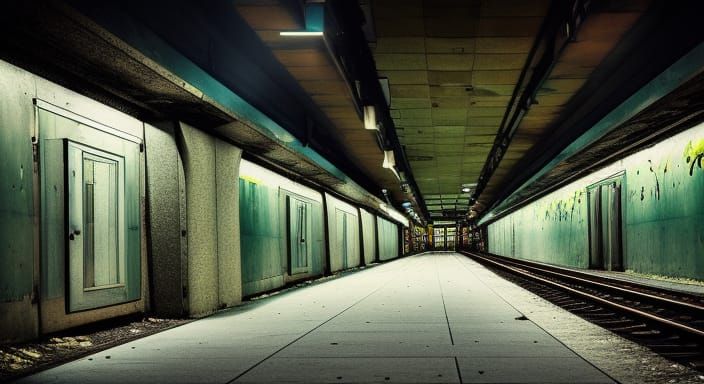Eerie Abandoned Subway Station in Liminal Space