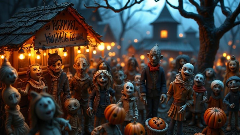 Nightmare Harvest Festival Claymation Figures