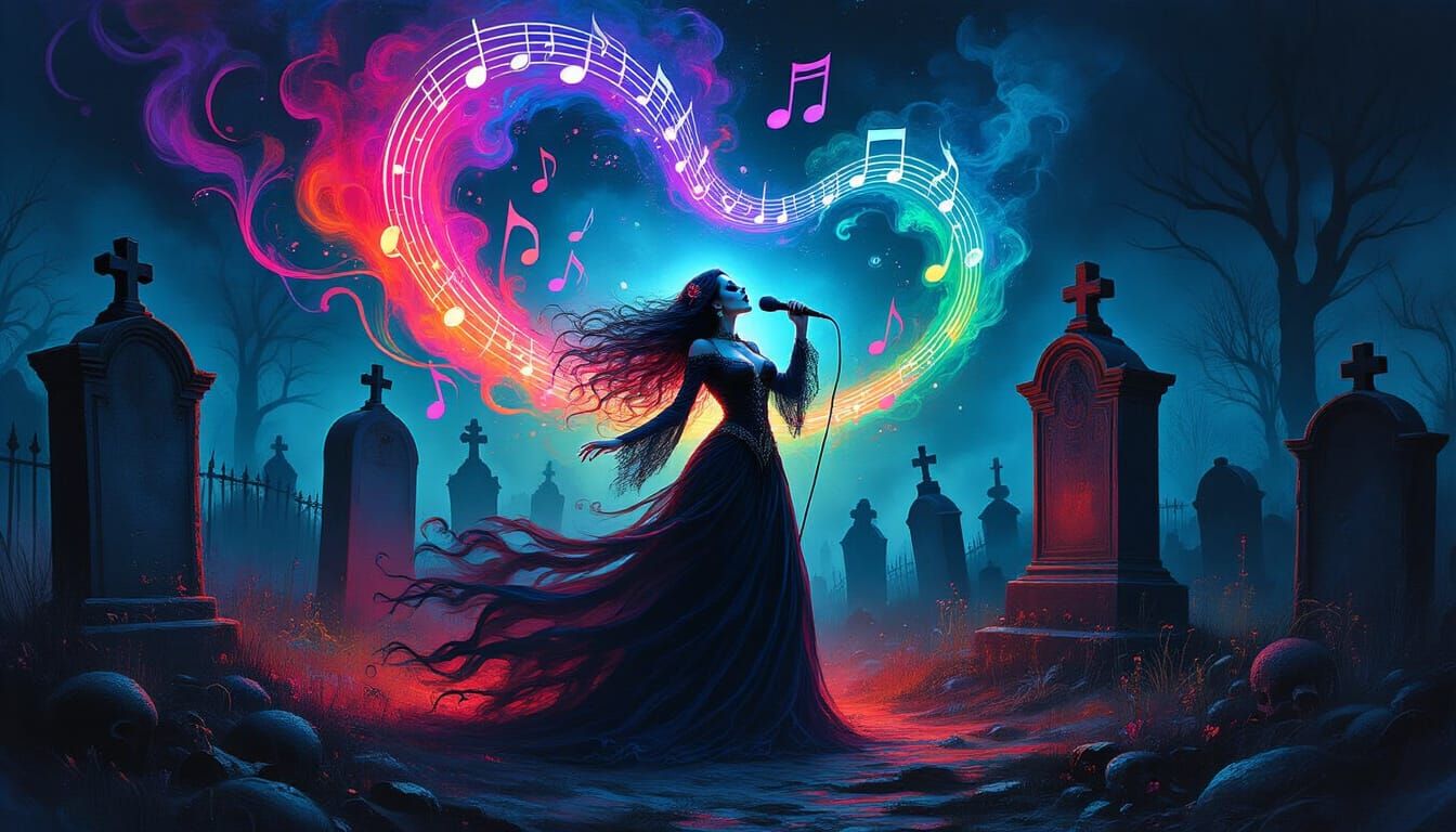 Necromancer Sings the Dead to Life in Vibrant Graveyard