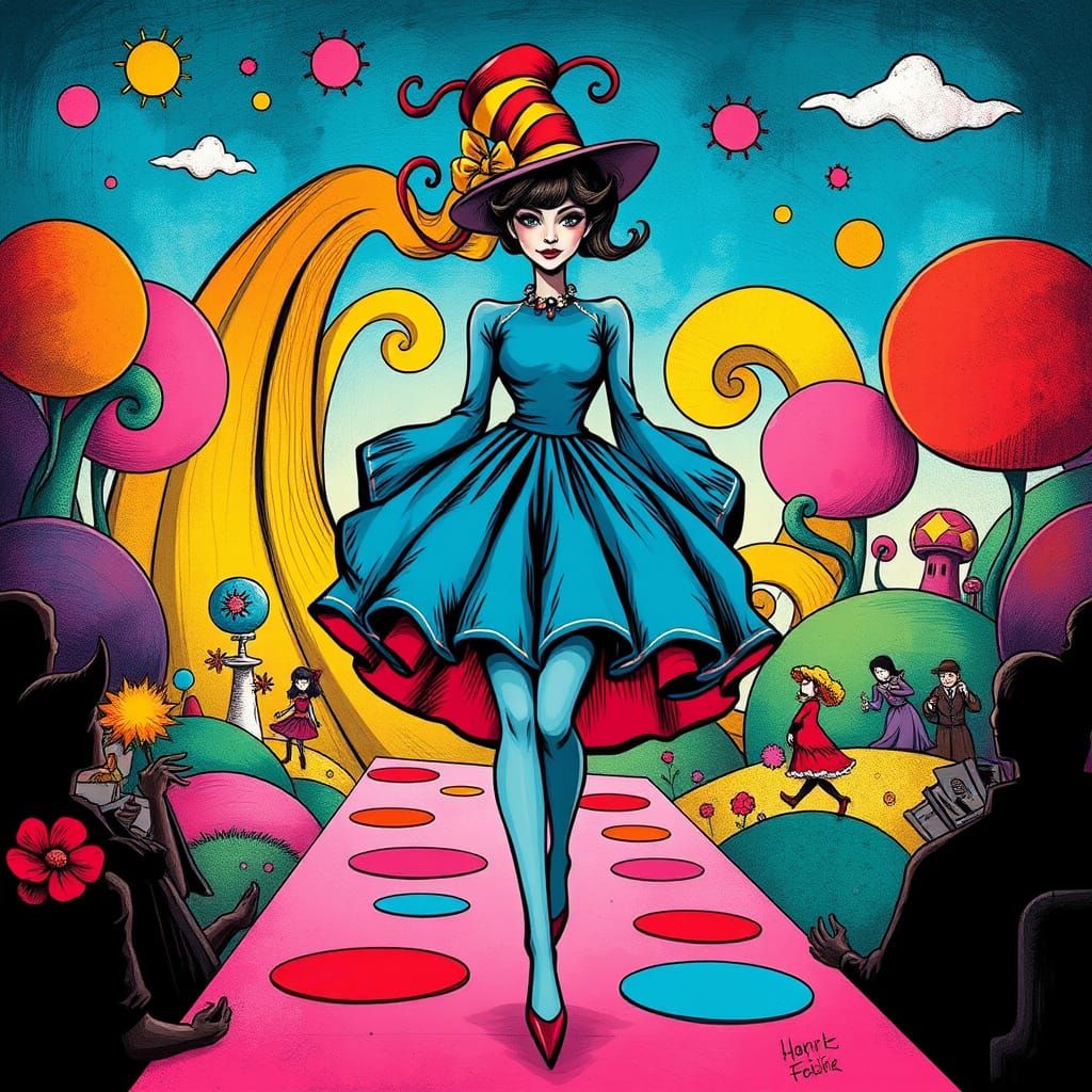 Dr. Seuss-Inspired Whimsical Wonderland Runway Couture