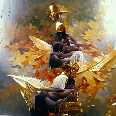 Black Angel Kings in Golden Autumn Kingdom