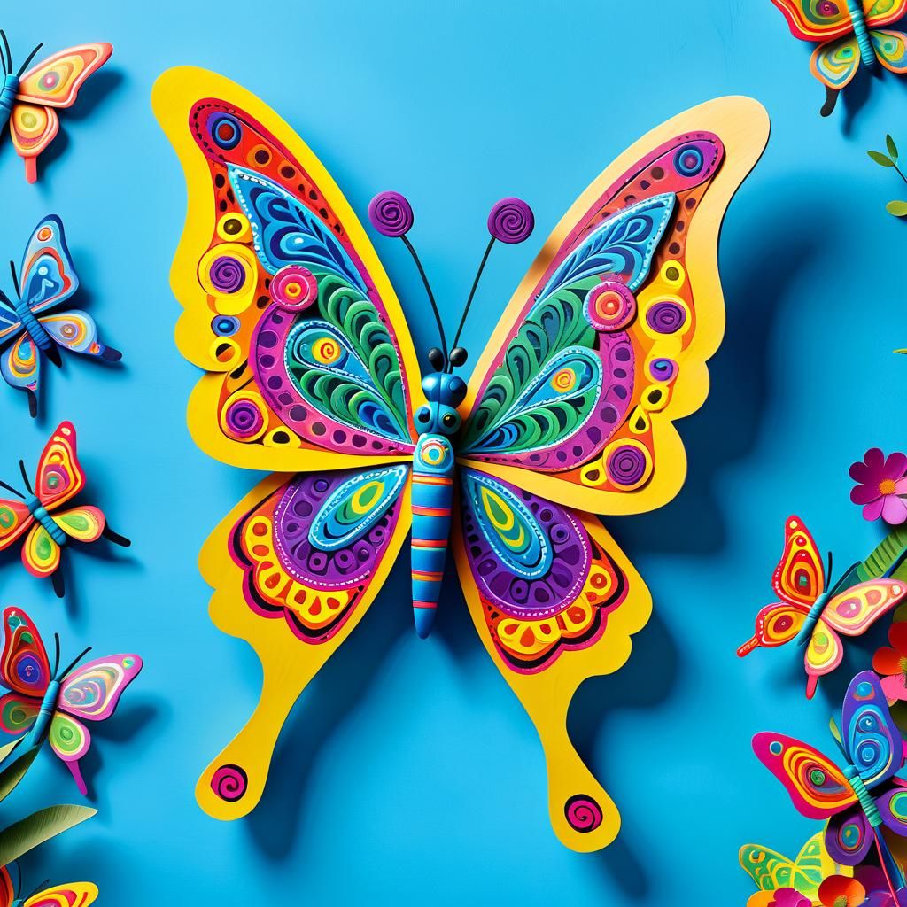 Colorful Alebrijes Butterfly: A Mythical Creature