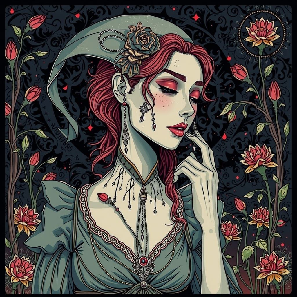 Ethereal Figure in Misty Landscape, Dreamy Surreal Art