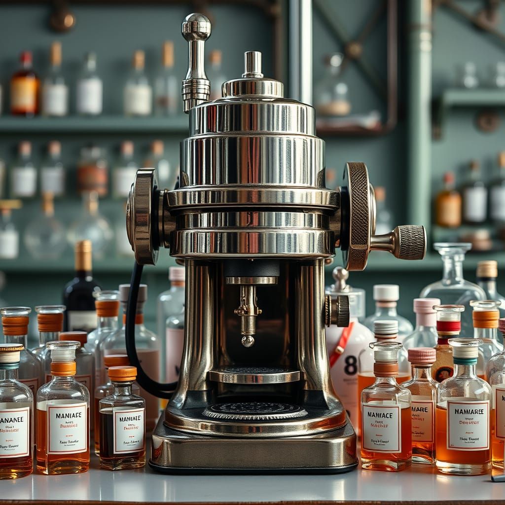 Crimping Machine in Perfume Factory, Sci-Fi Art