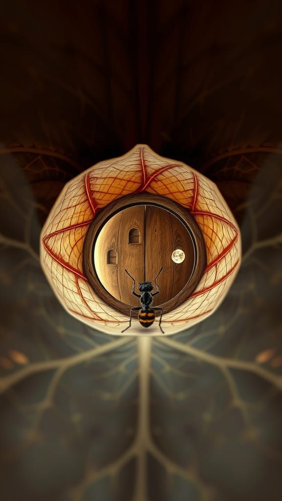 Macro View: Hobbit Door on the Moon