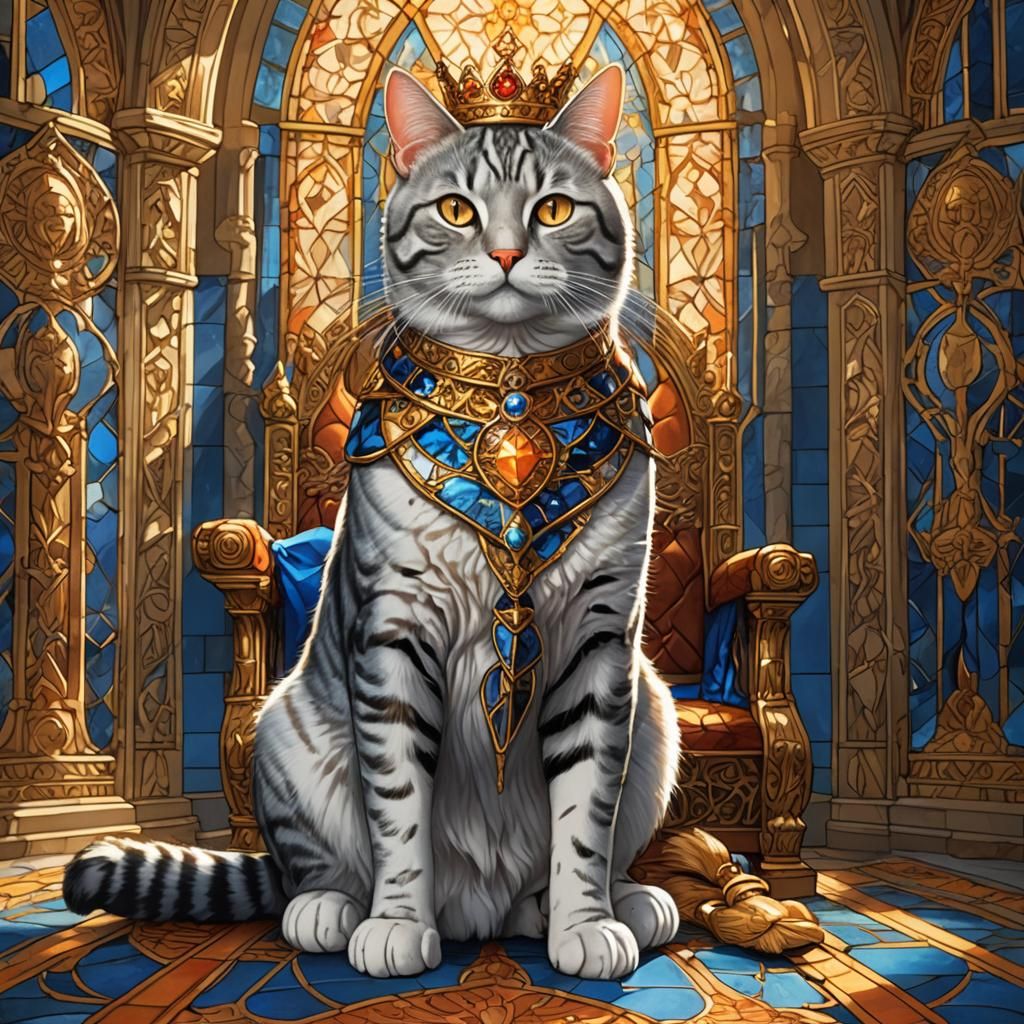 American Shorthair Cat as Feline Monarch