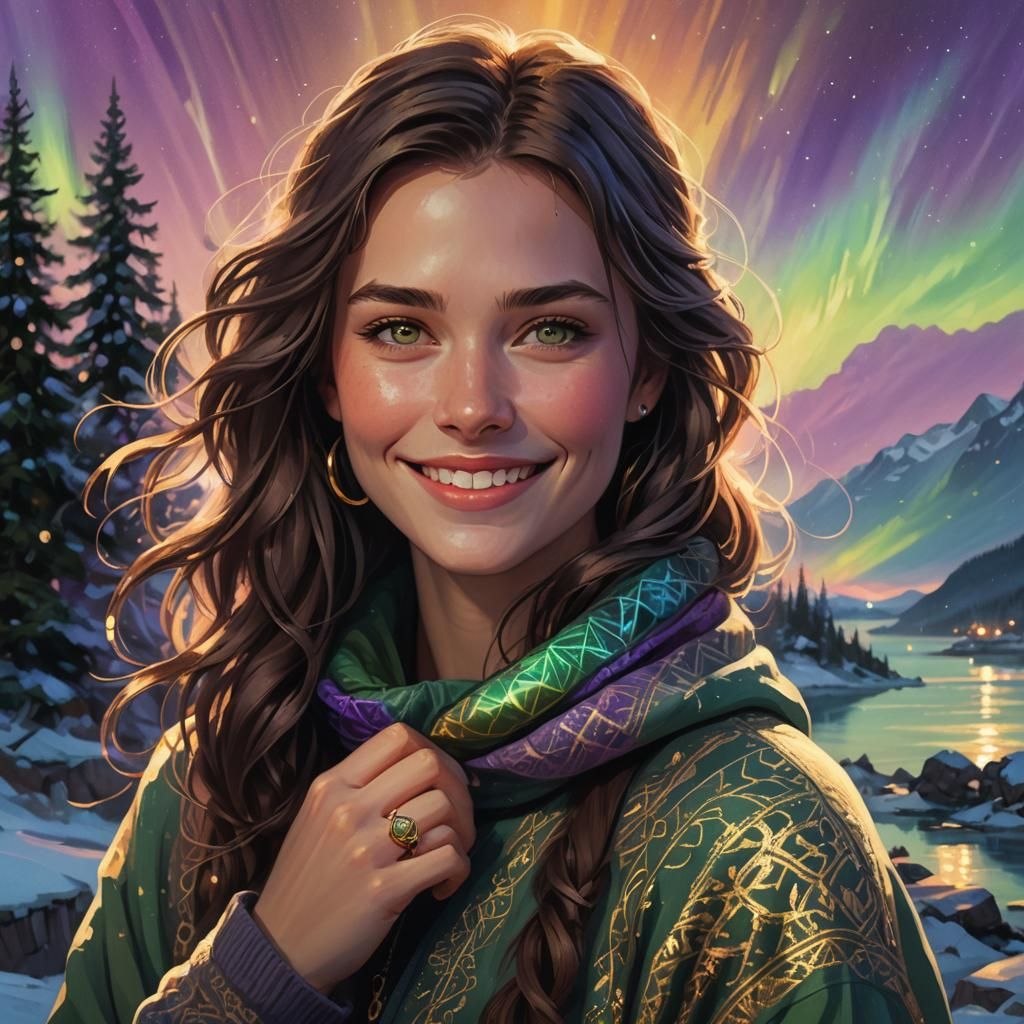 Enchanting Nordic Girl Portrait in Dreamy Lighting