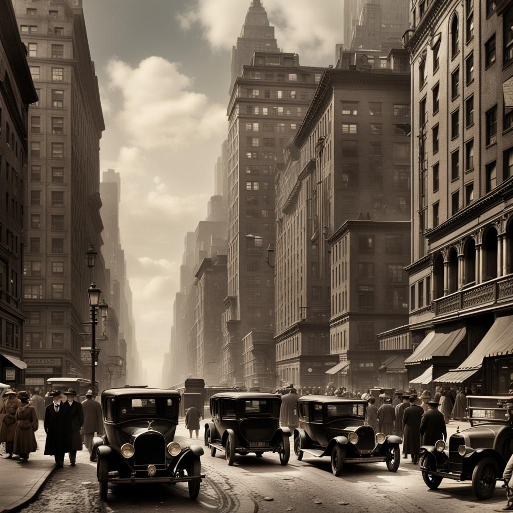 1920s New York City Life: Digital Matte Painting