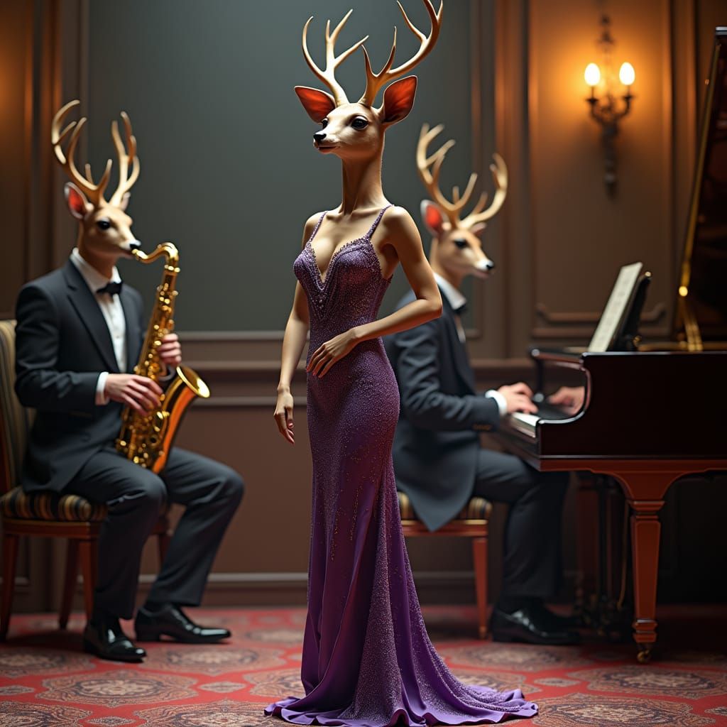 Seductive voice on jazz music