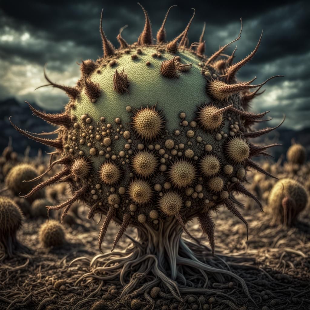 Nightmarish Acid Seed Fantasy in Hyperrealistic Style