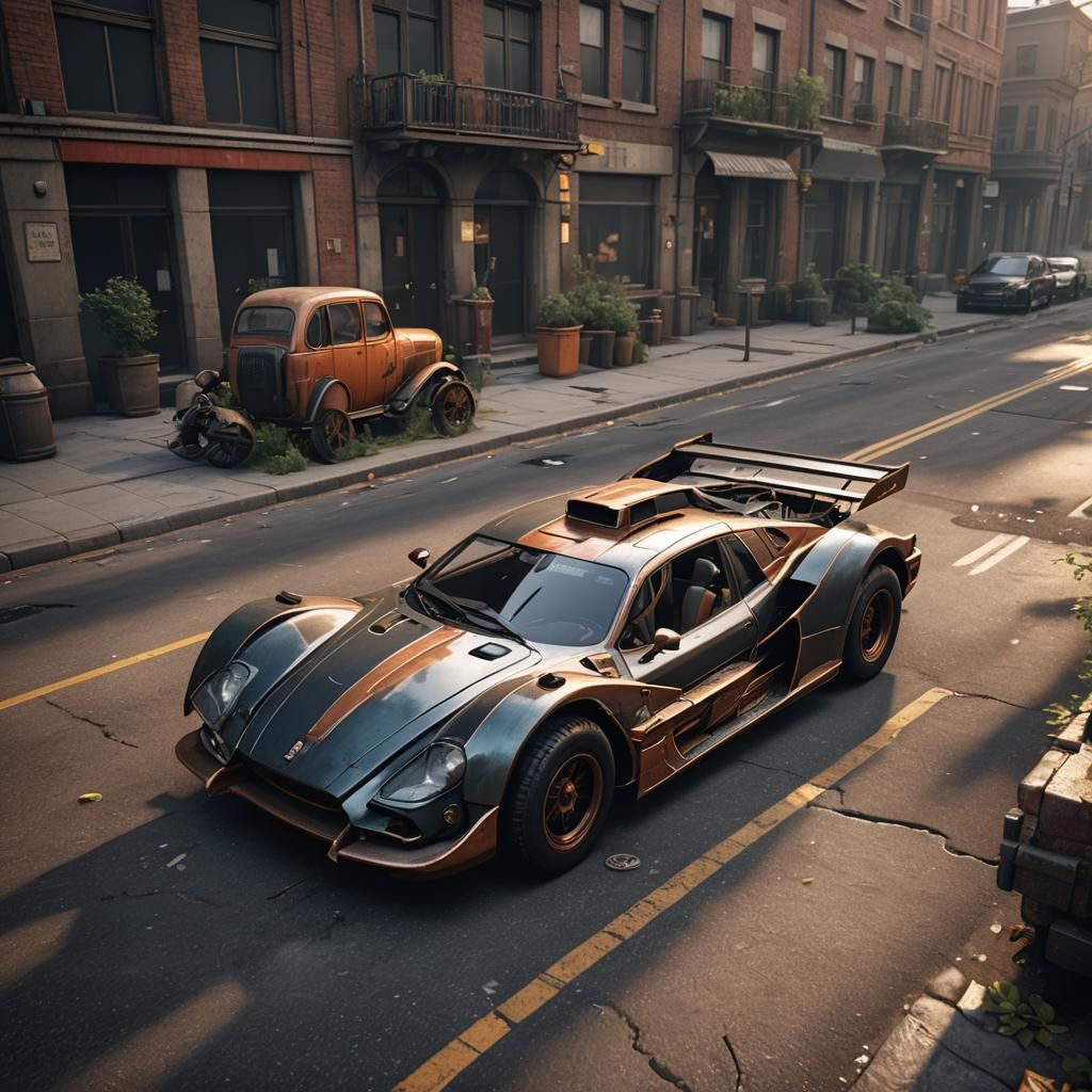 1999 Corbin Sparrow Car in 3D Cinematic Style