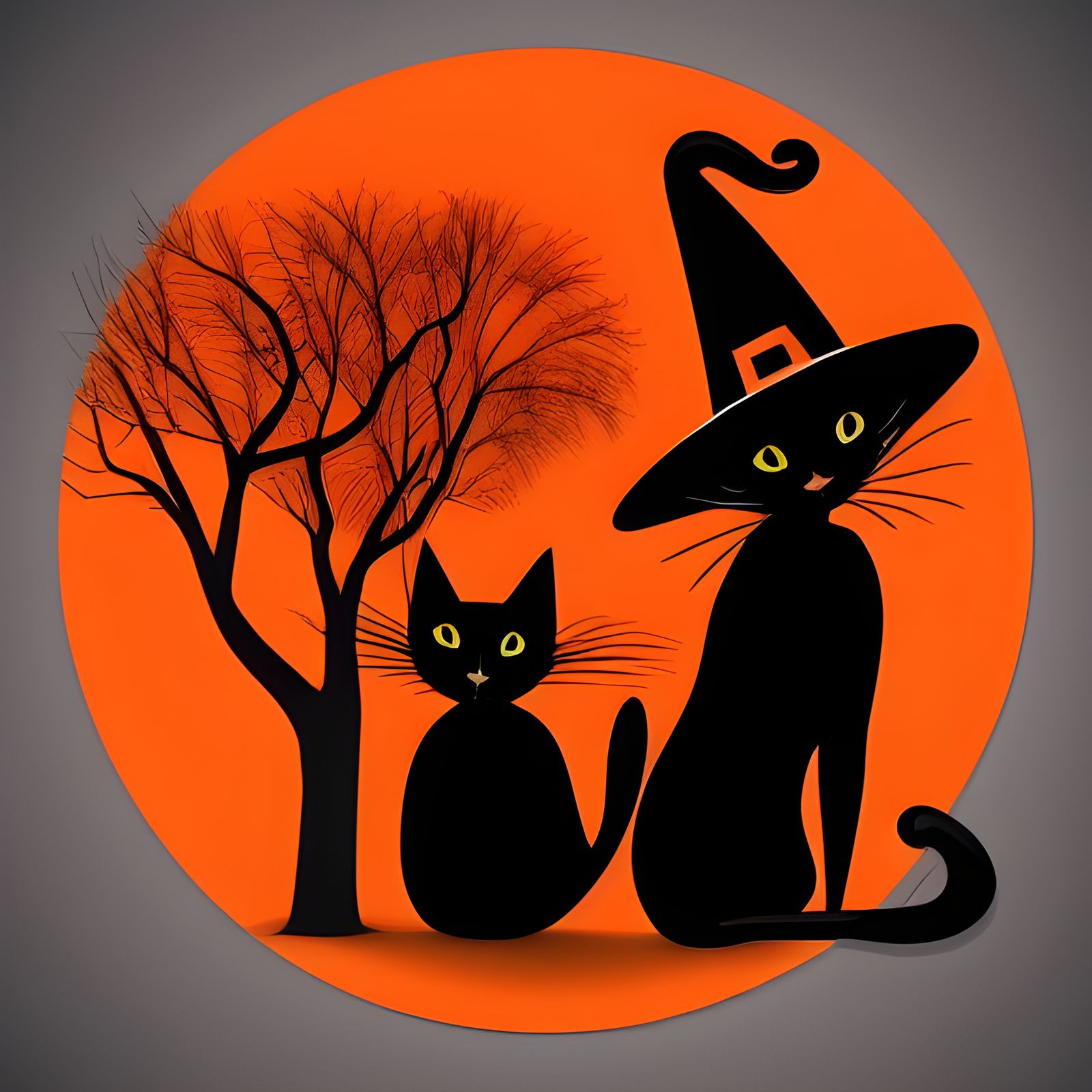 witch hats on black cats