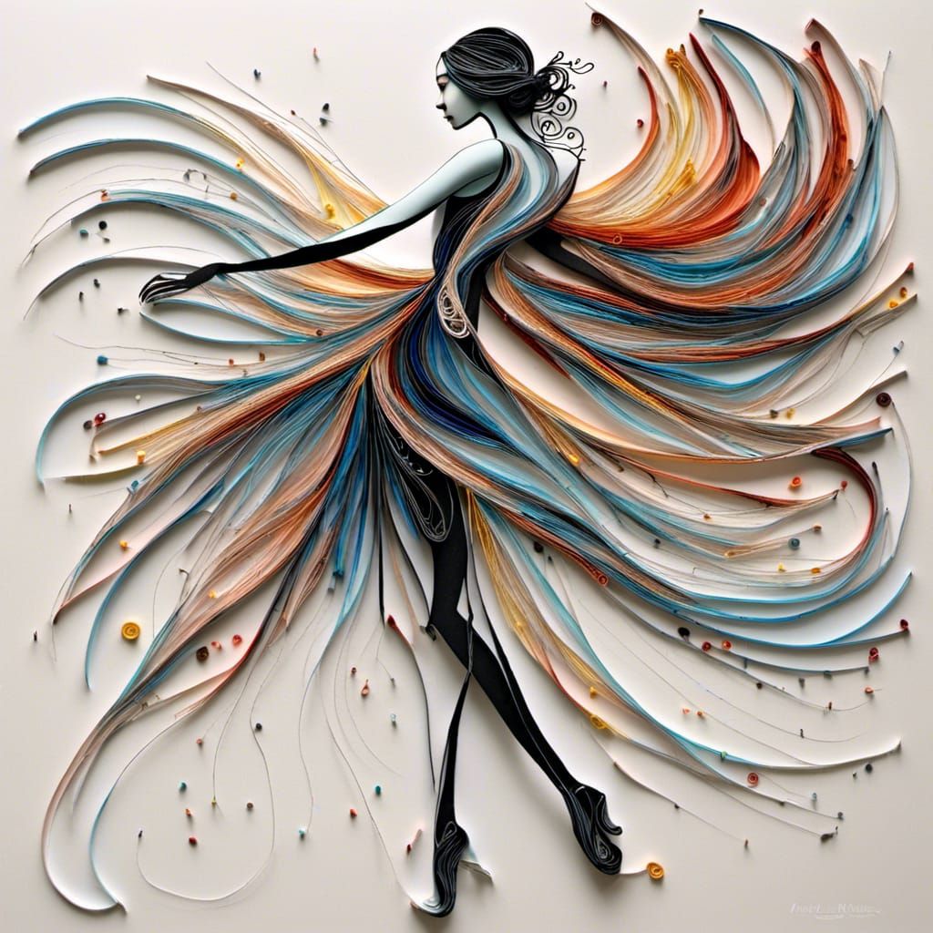 <lora:Umbra:1.0> quilling