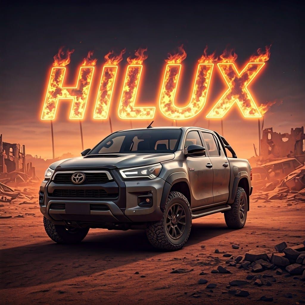 Toyota Hilux GR Sport in Post-Apocalyptic Wasteland