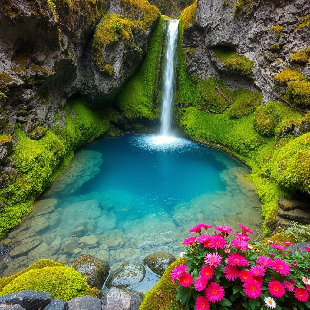 A Serene Tropical Oasis with a Hidden Lagoon and Crystal Roc...