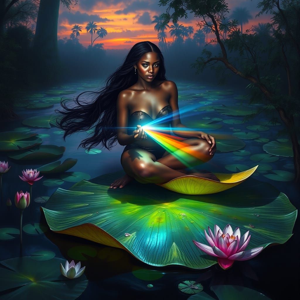 Bioluminescent Swamp Prism, Fantasy Concept Art