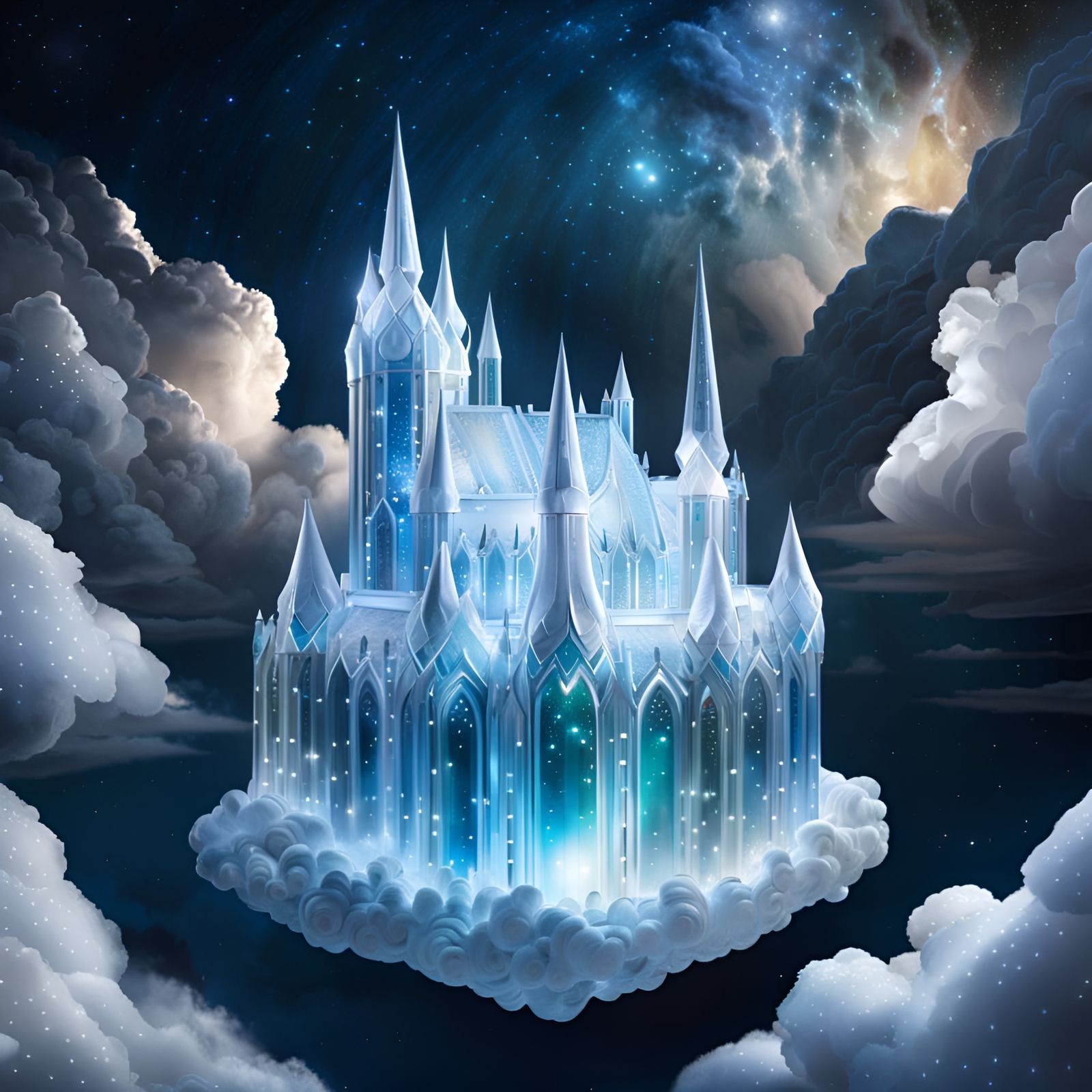 Ice Castle by Moonlight