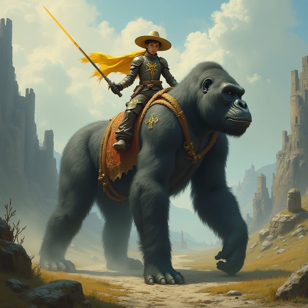 Heroic Young Warrior in Medieval Armor Wields Lightsaber on ...