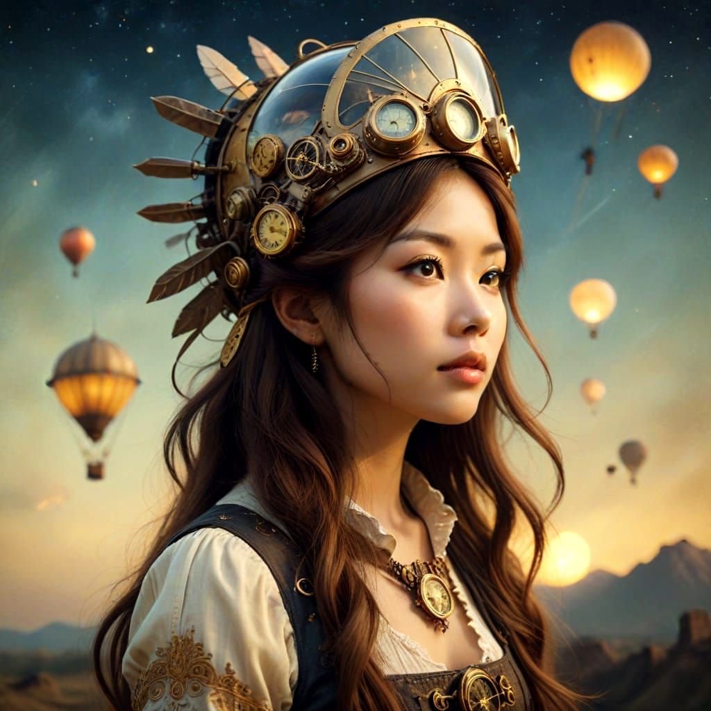 "The Clockwork Crown: A Vision of Skyward Grace"