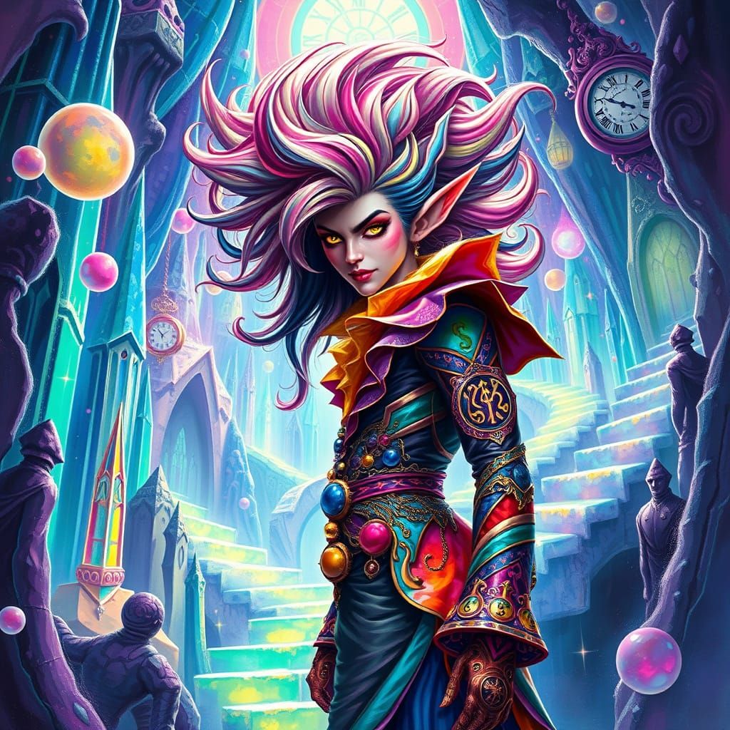 Goblin King in a Psychedelic Dreamscape