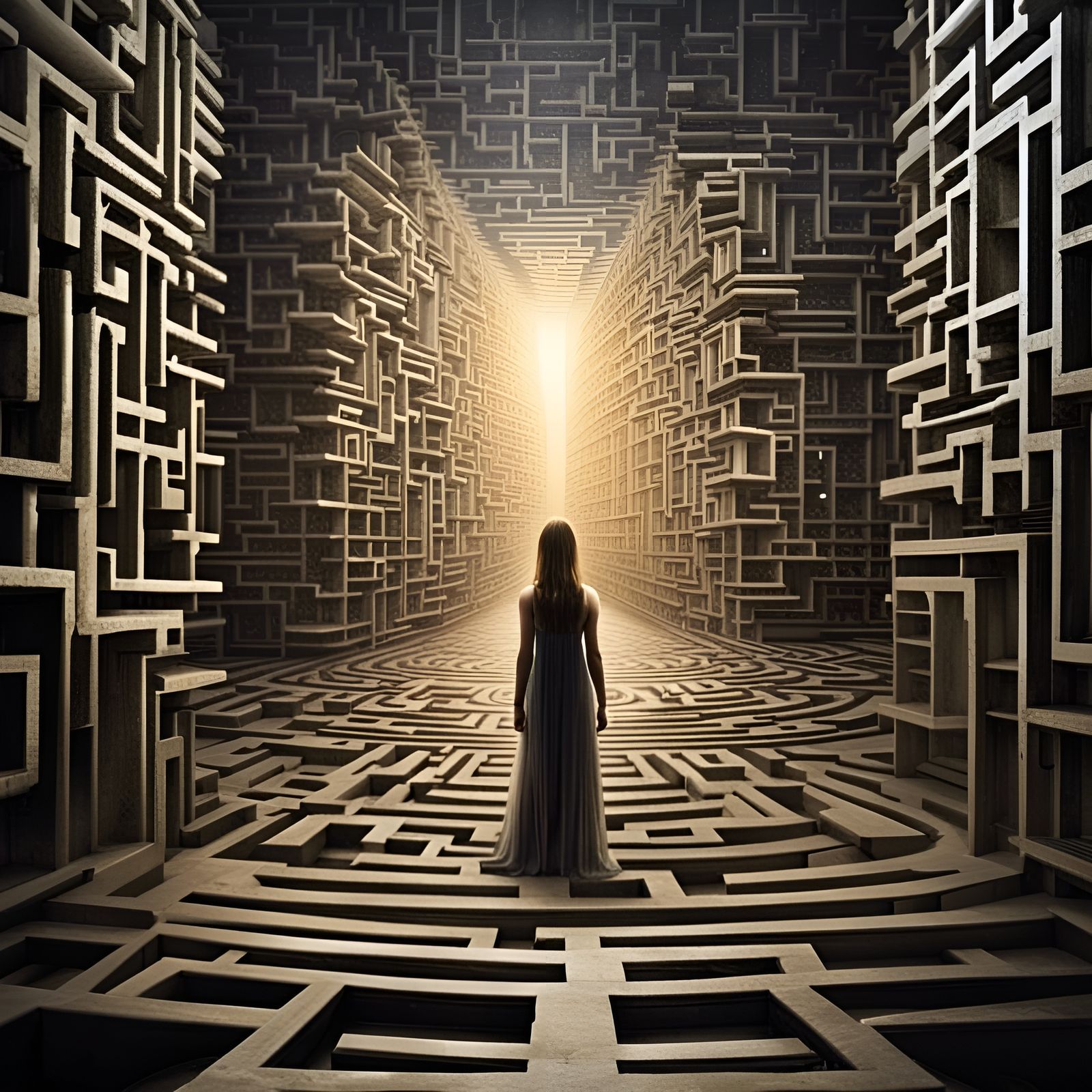 Surreal Labyrinth of Infinite Doors