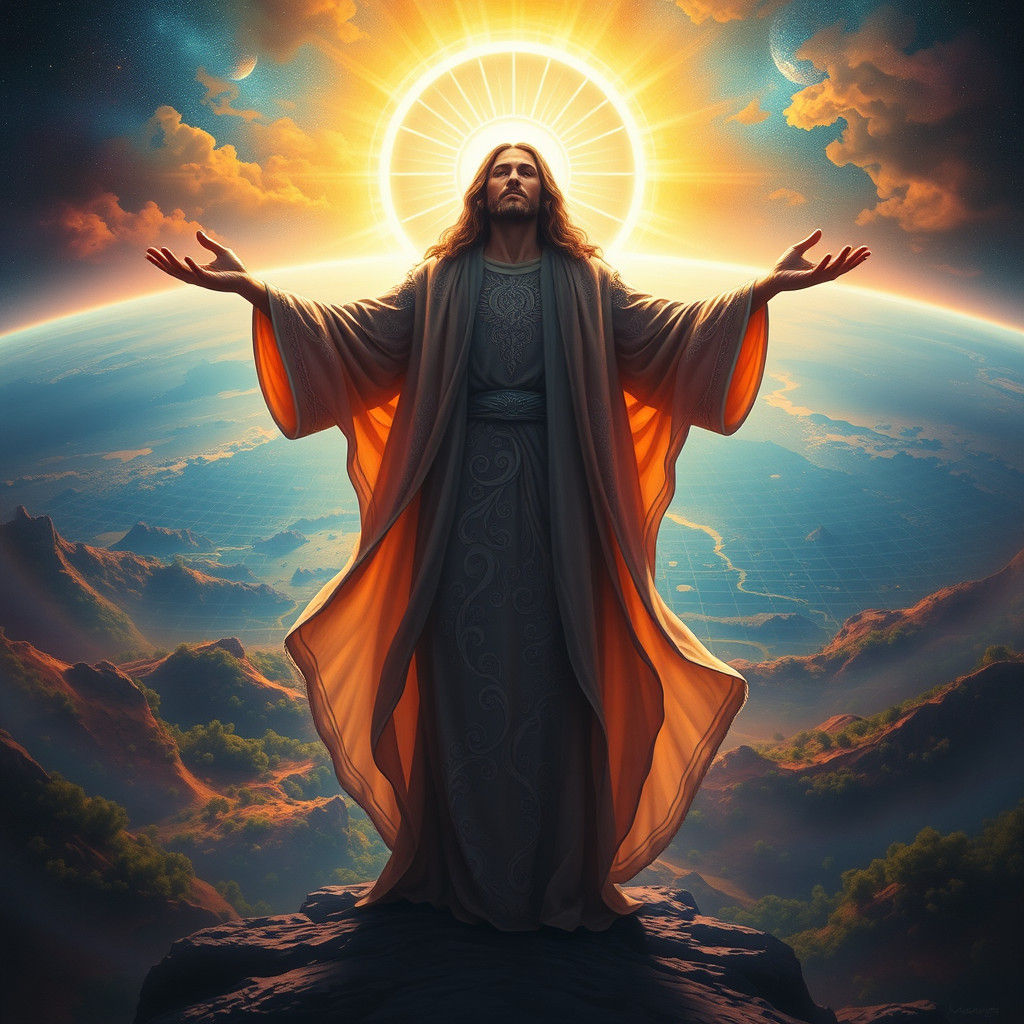 Divine Being Coding Earth in Abstract Expressionism